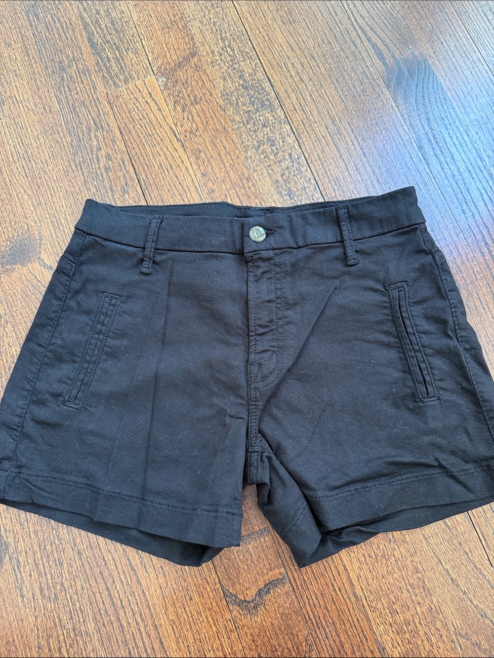 MOTHER Black High-Rise Tailored Shorts
